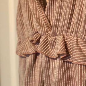 NWT - Cozy & Soft Caution to the Wind Top, Pink & White Rayon